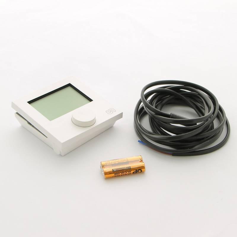 Радиотермостат комнатный электронный Uni-Fitt с дисплеем и выносным датчиком 347M2000