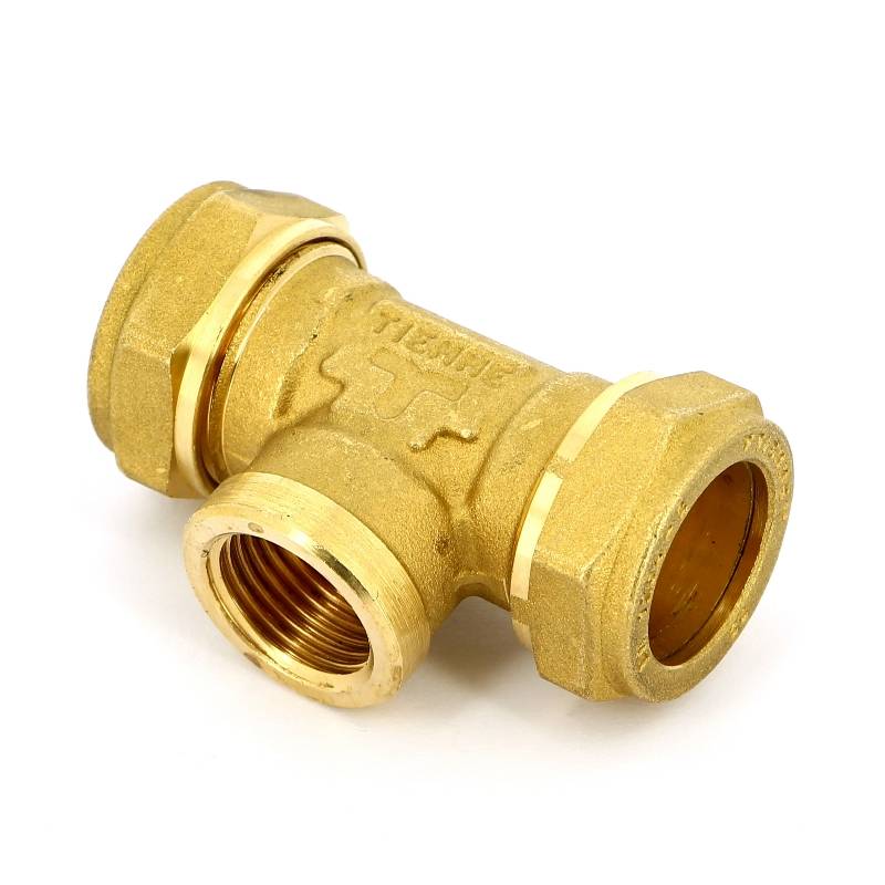 Тройник обжимной Tiemme 22х1х22 мм внутренняя резьба 1000194