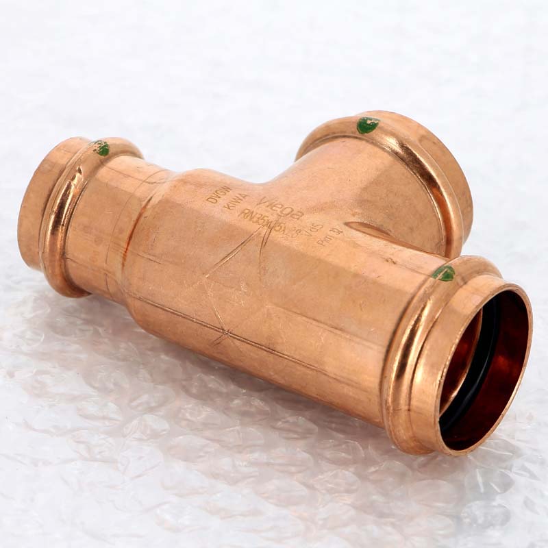 Тройник пресс медный Viega Profipress 35x28x35 мм 365080