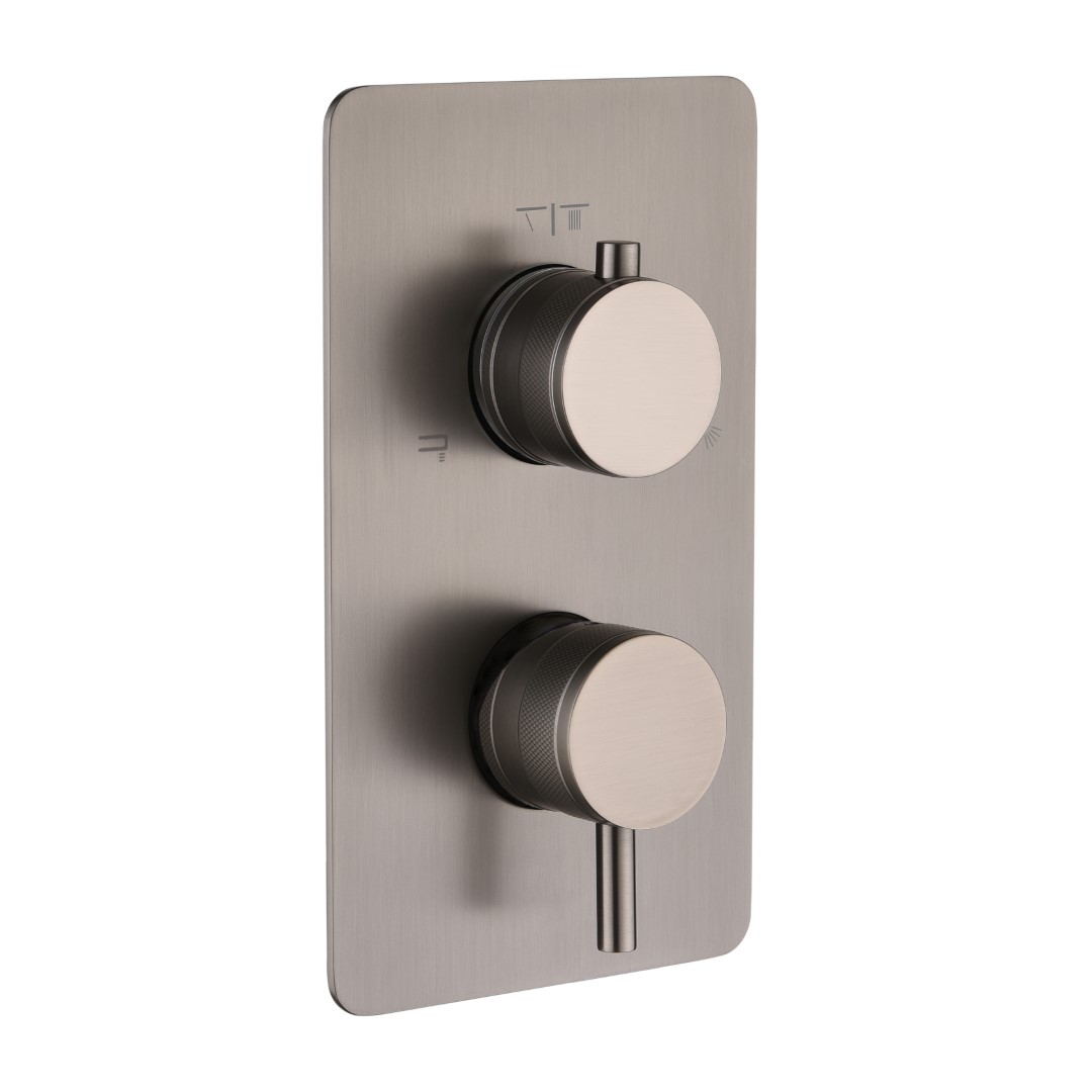 Смеситель термостатический встраиваемый Boheme Cell на 3 потребителя с внутренней частью gun metal 135-3-GM