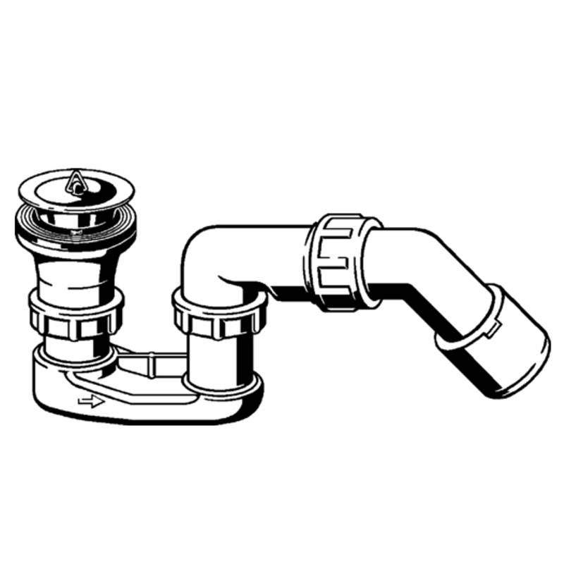 Сифон для душевого поддона Viega 40/50 мм отвод 45 градусов 312138