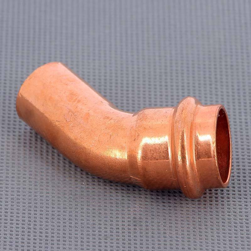 Угол-вставка 45° пресс Viega Profipress 22 мм медь 292515