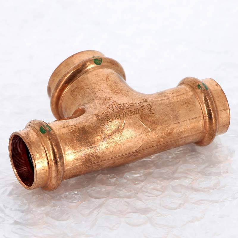 Тройник пресс медный Viega Profipress 22x28x22 мм 322687