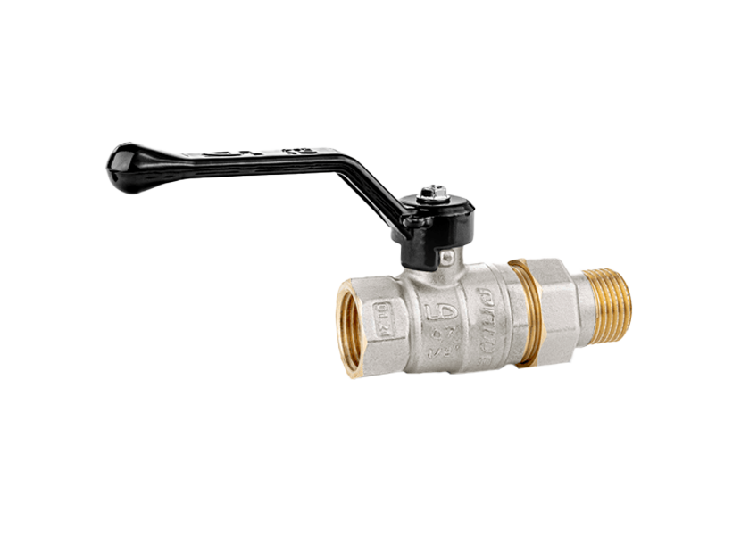 Кран шаровой латунный LD Pride 47.15.В-ГШ.Р Ду 15 Ру 40 вн-американка рычаг 47.15.В-ГШ.Р