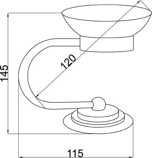 Мыльница Boheme Murano настольная 11.5х12х14.5 см золото 10910-G