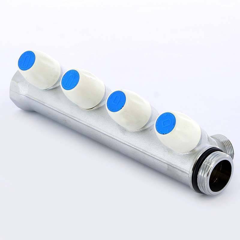 Коллектор хромированный Tiemme 1860 1 НВ 4 выхода 3/4 EK 50 мм 1860019