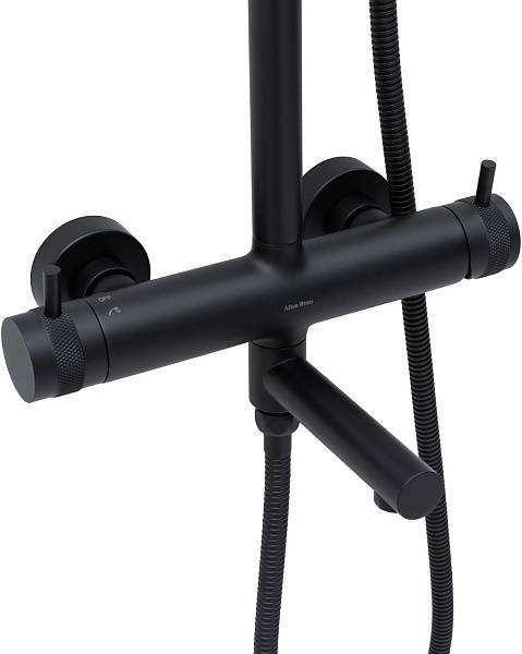 Душевая стойка Allen Brau Priority с изливом 27.7x50.9x123.2 см черный матовый 5.31A10-31