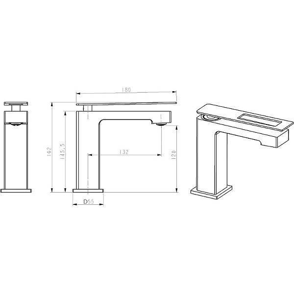 Смеситель для раковины Boheme Q золото 141-GG.2