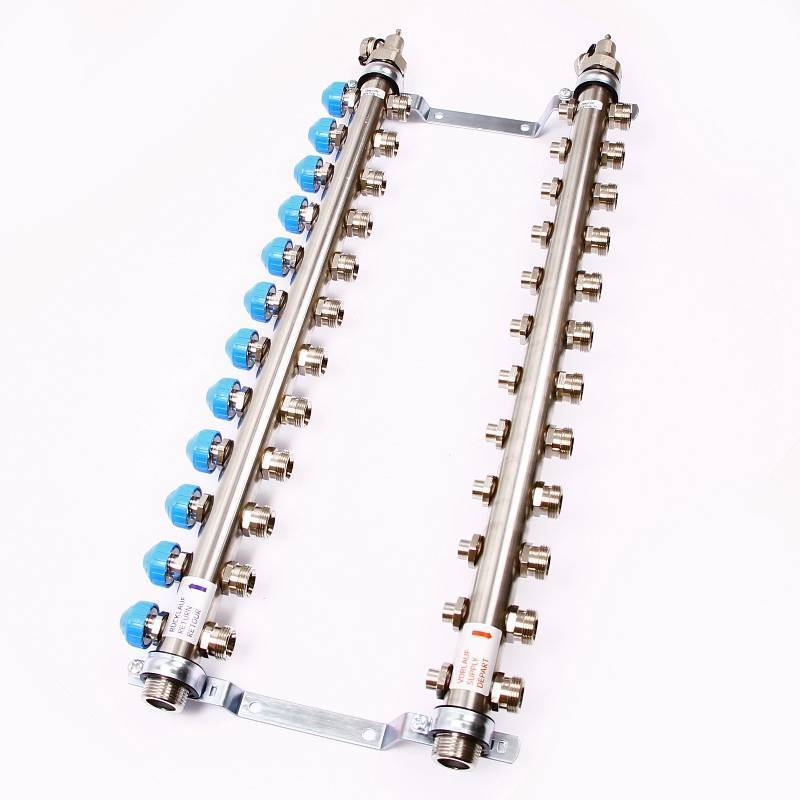 Коллекторная группа Uni-Fitt 1 x 3/4 12 выходов с балансировочными и термостатическими вентилями 456W4312