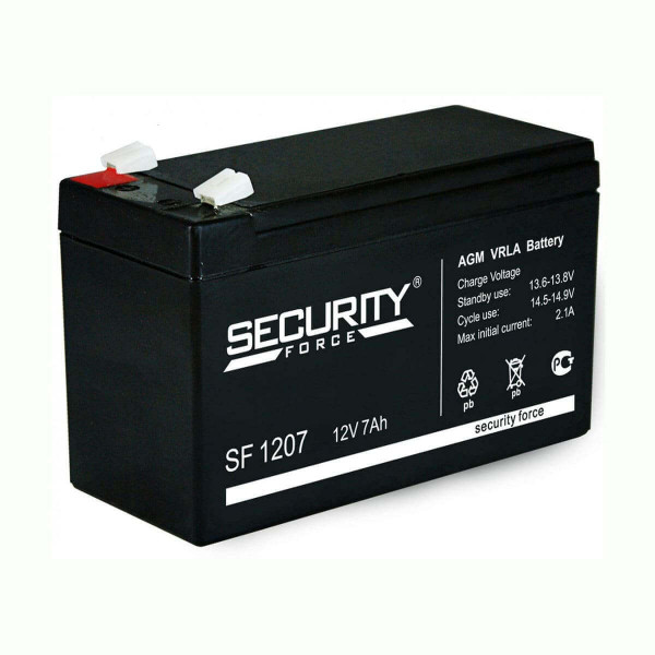 Аккумулятор усиленный ectoControl 12 В 7 Ач ES-BACC-07