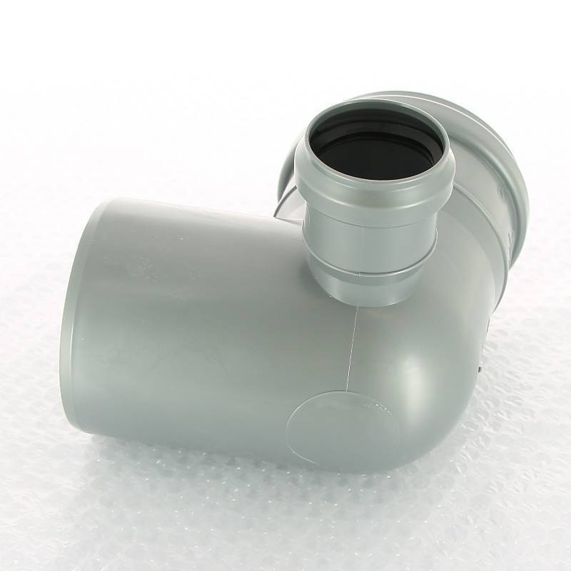 Отвод Sinikon Стандарт 110x50 мм 87° с правым патрубком 554003.R