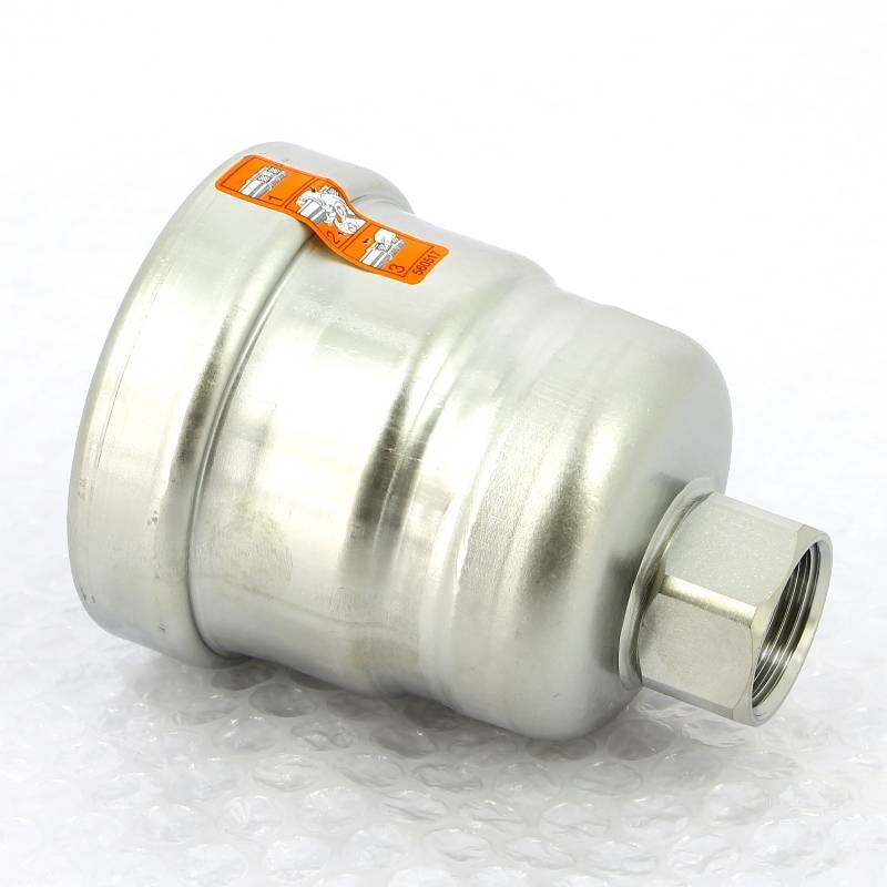 Заглушка пресс из нержавеющей стали Viega Sanpress Inox 64х3/4 ВР с дренажным отверстием 578183