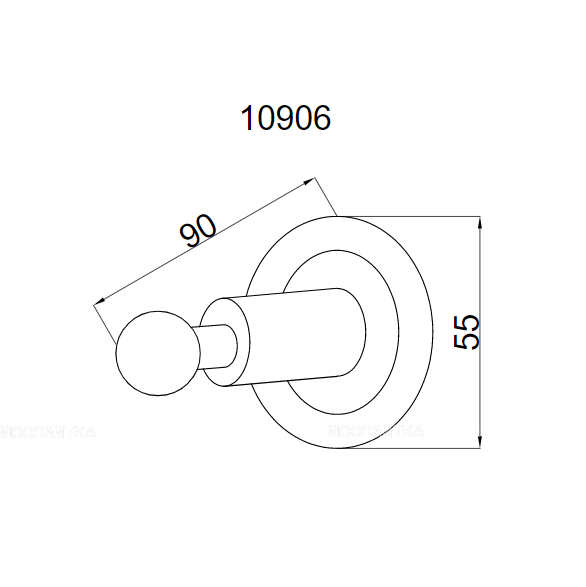 Крючок для ванной Boheme Murano Cristal хром 10906-CRST-CH