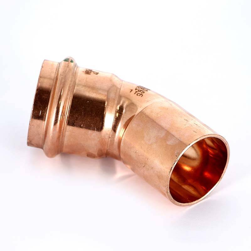 Угол-вставка 45° пресс Viega Profipress 42 мм медь 292546