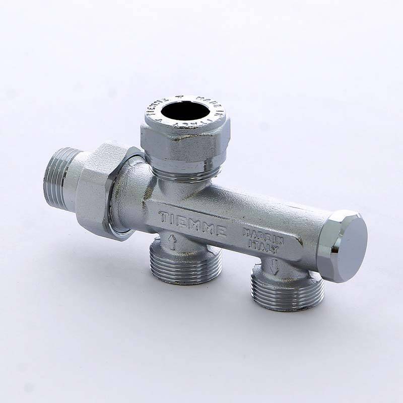 Узел радиаторный Tiemme 1/2 - M24x19 для двухтрубных систем разводка в пол 3370002