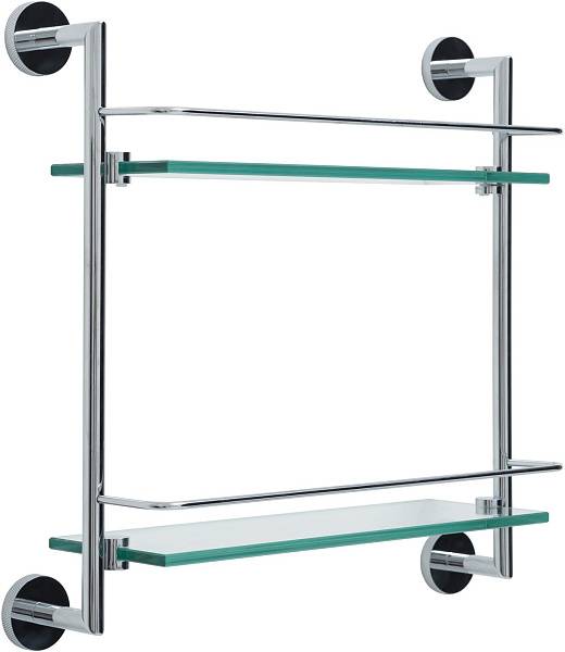 Полка стеклянная двойная Allen Brau Priority хром 6.31015-00