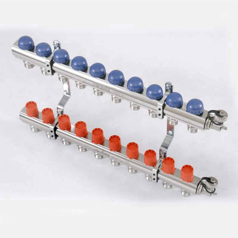 Коллекторная группа с балансировочными и термостатическими вентилями UNI-FITT 1x3/4 EK 10 выходов 441E4310