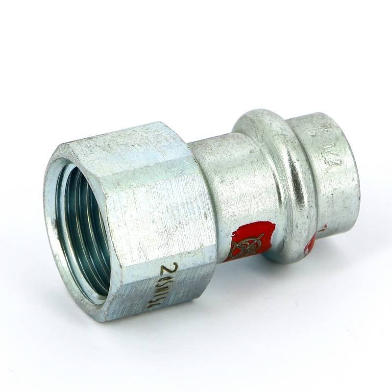 Муфта переходная пресс-В Viega Prestabo оцинкованная сталь 15x1/2 559557