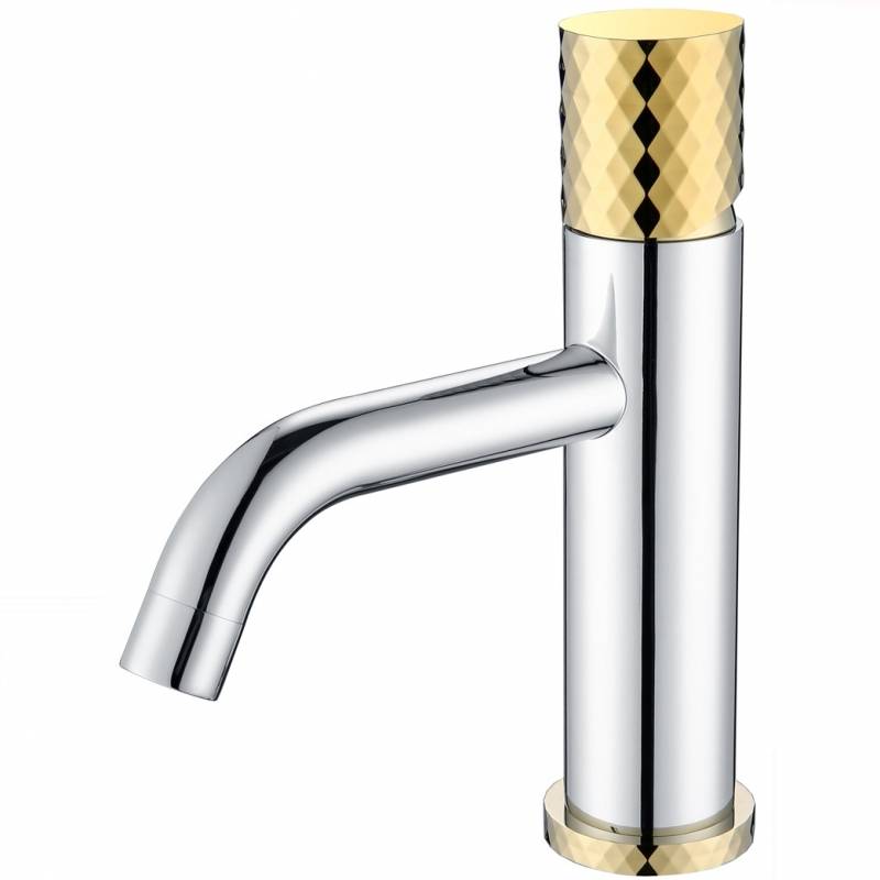 Смеситель для раковины Boheme Stick Chrome Diamond Gold 121-CRG