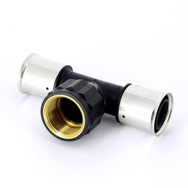 Тройник пресс с внутренней резьбой Henco PVDF 40х1 1/4х40 мм 13PK-400740