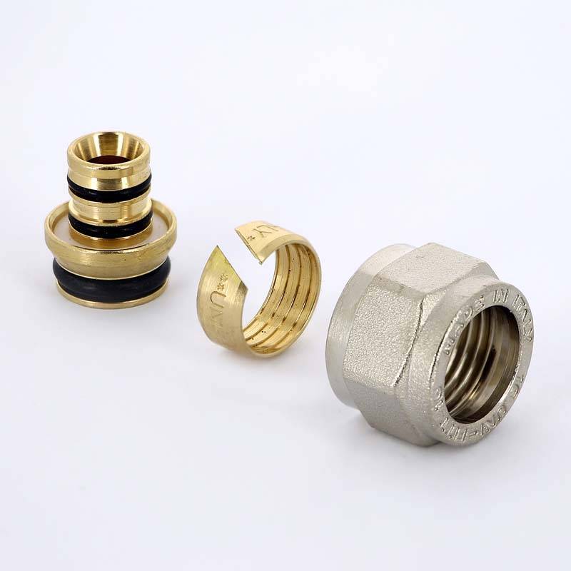 Соединитель обжимной Uni-Fitt никелированный конусный 16х1/2 680N1612