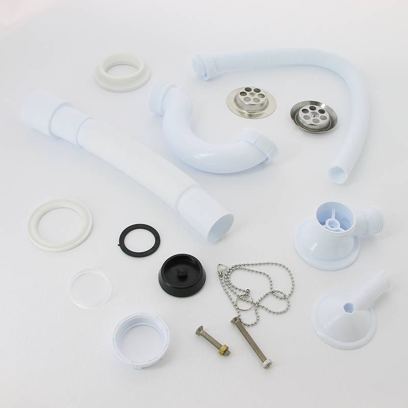 Слив-перелив для ванны Wirquin S-образный 1 1/2 x 40 мм с гофротрубой 30718060