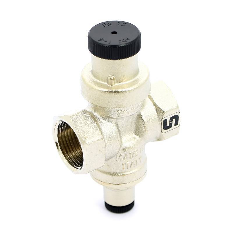 Редуктор давления UNI-FITT ВВ 3/4 никелированный под радиальный манометр 202N3140