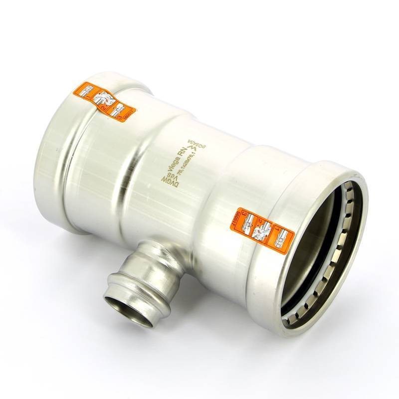 Тройник пресс нержавеющая сталь Viega Sanpress Inox XL 76.1х28х76.1 мм 483012