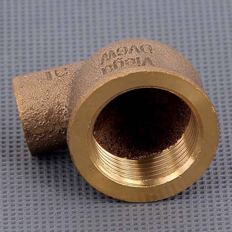 Угол бронзовый 90 градусов под пайку Viega 15 мм х 3/4 ВР 130114