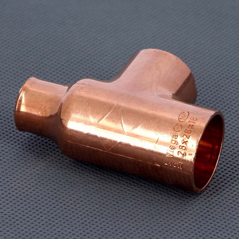 Тройник медный Viega под пайку 28х18х28 мм 113032