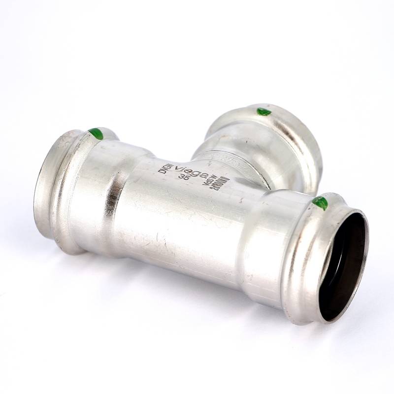 Тройник пресс Viega Sanpress Inox 35 мм нержавеющая сталь 435899