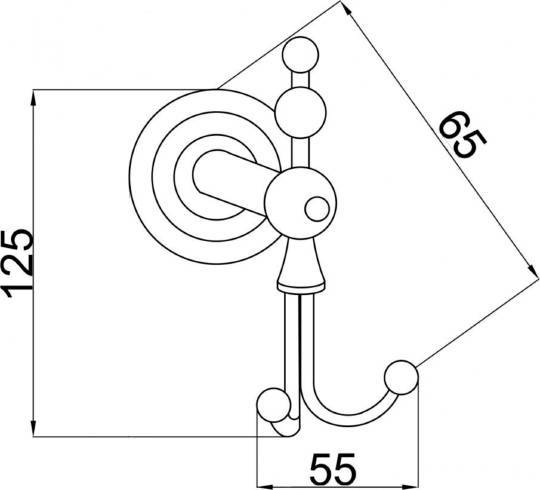 Крючок для полотенец Boheme Imperiale золото 10406