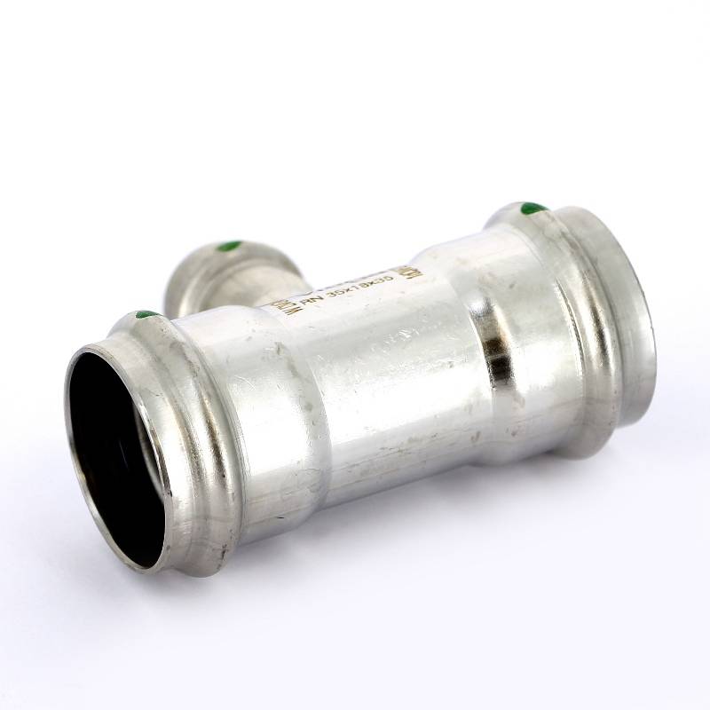 Тройник пресс Viega Sanpress Inox 35x18x35 мм нержавеющая сталь 435998