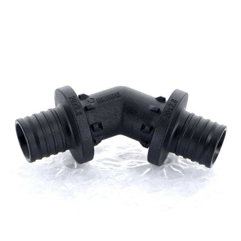 Угольник 45 градусов REHAU Rautitan PX надвижной полимерный 20 мм 160052