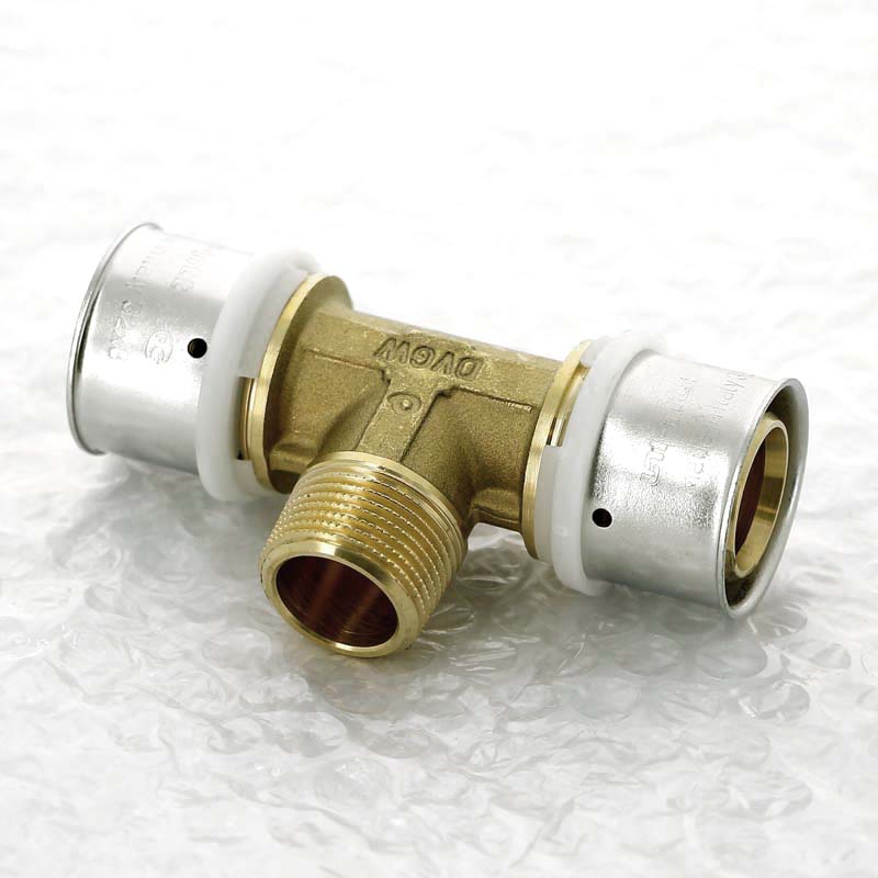 Тройник пресс с наружной резьбой Uni-Fitt 32х3/4х32 708G9390