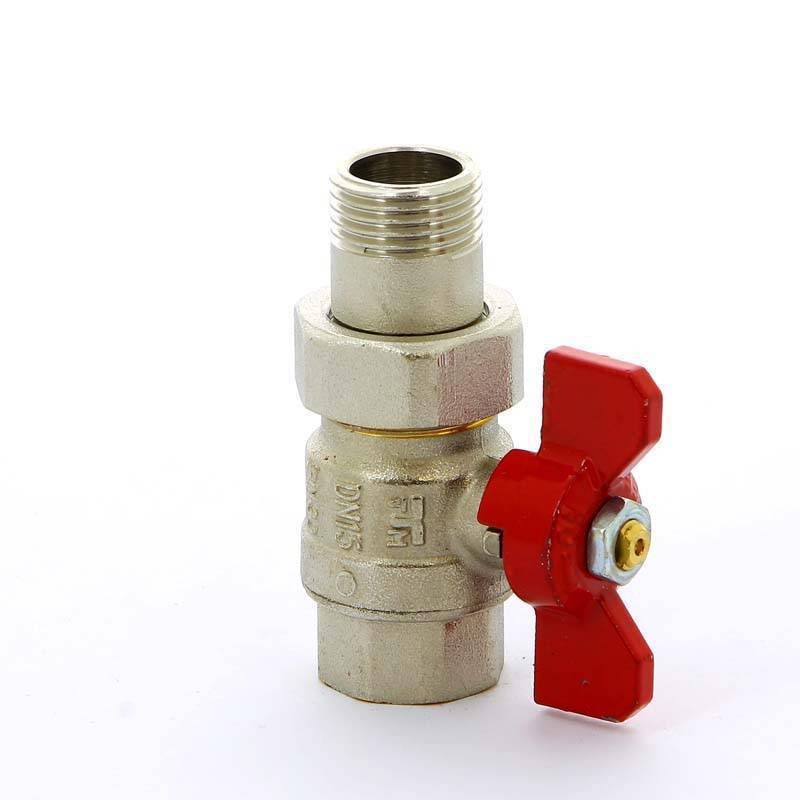 Кран шаровой Tiemme НВ с разъемным соединением для коллектора бабочка 1/2 2120003