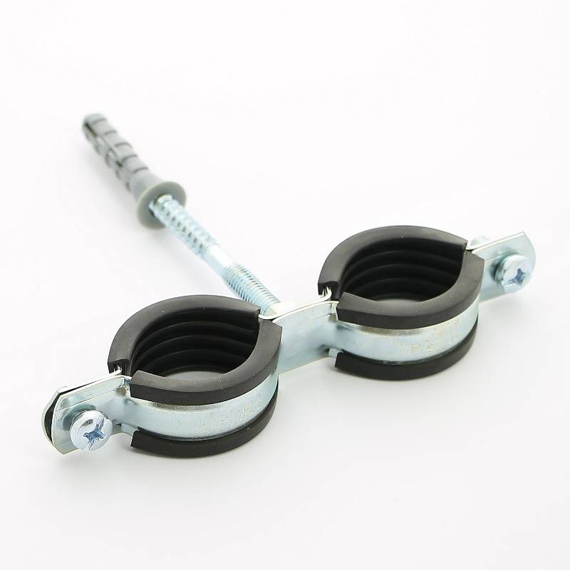 Хомут двойной с резиновым уплотнителем, шпилькой и дюбелем Uni-Fitt 1 дюйм (32-37 мм) 850D4800