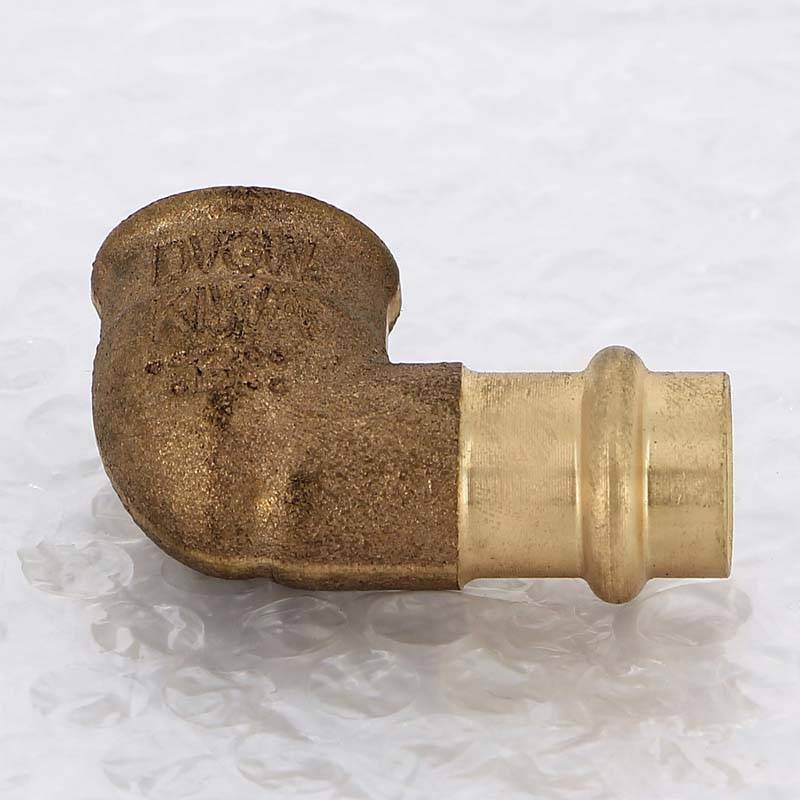 Угол 90° пресс-В бронзовый Viega Sanpress 15х1/2 108441