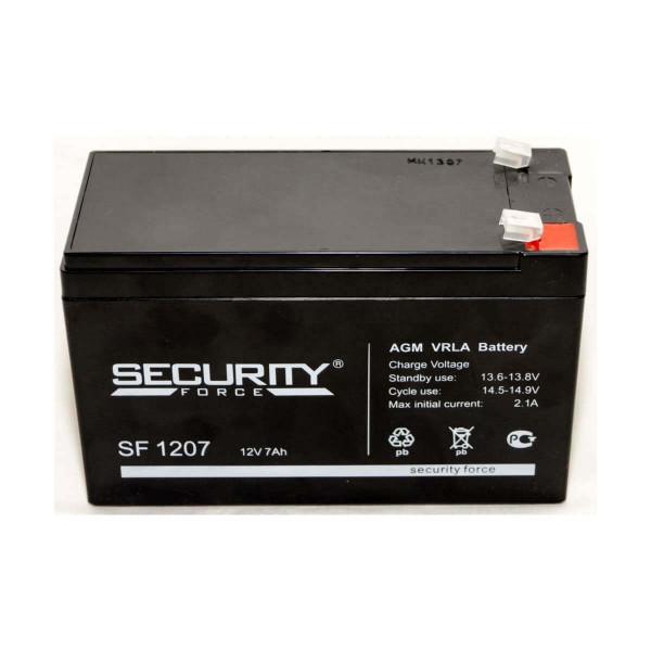 Аккумулятор усиленный ectoControl 12 В 7 Ач ES-BACC-07