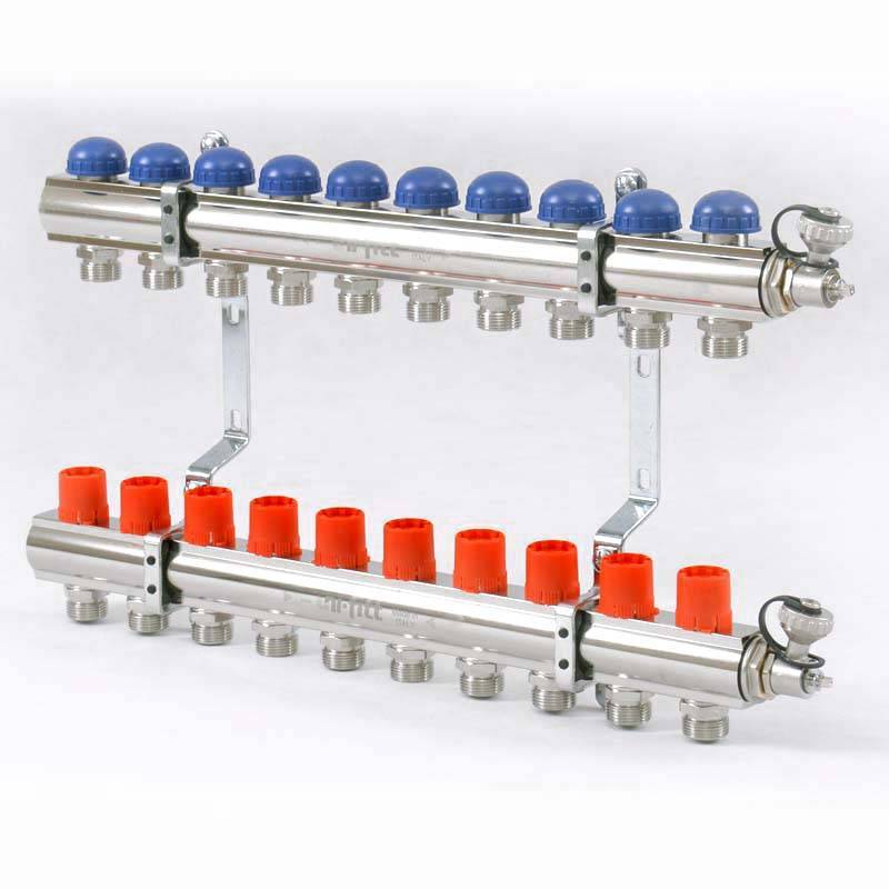 Коллекторная группа с балансировочными и термостатическими вентилями UNI-FITT 1x3/4 EK 10 выходов 441E4310