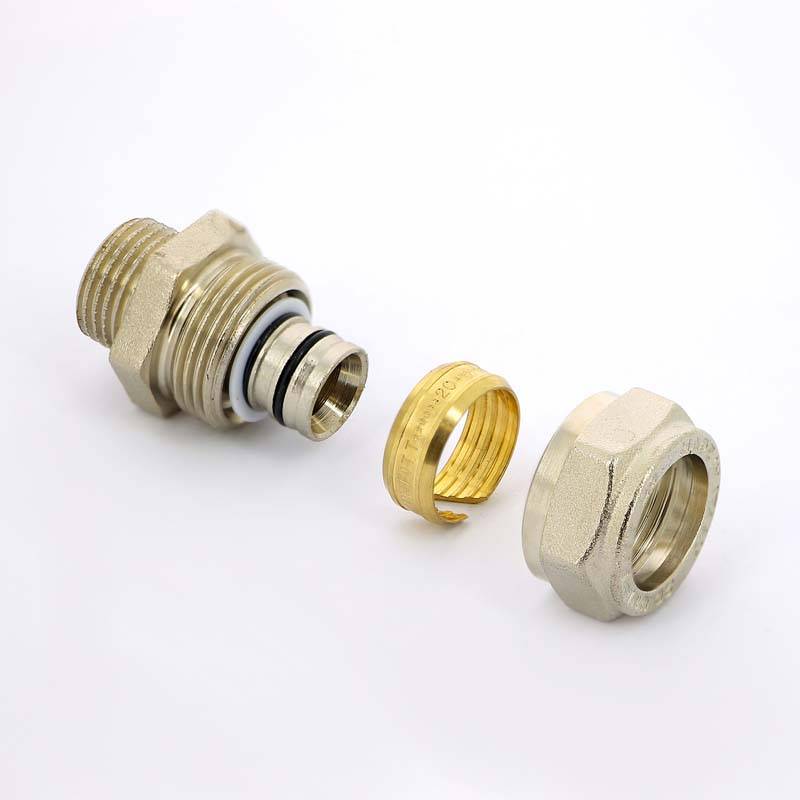 Муфта обжимная Uni-Fitt никелированная 20х1/2 НР 662N7200