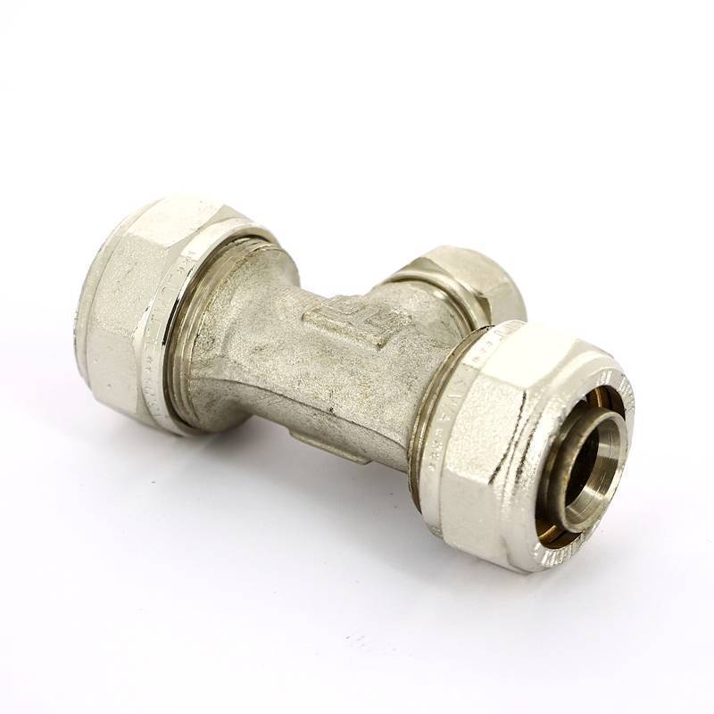 Тройник обжимной никелированный Tiemme 26х16х26 1600043