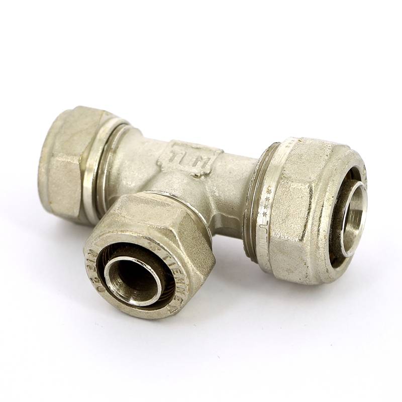 Тройник обжимной никелированный Tiemme 26х20х20 1600080