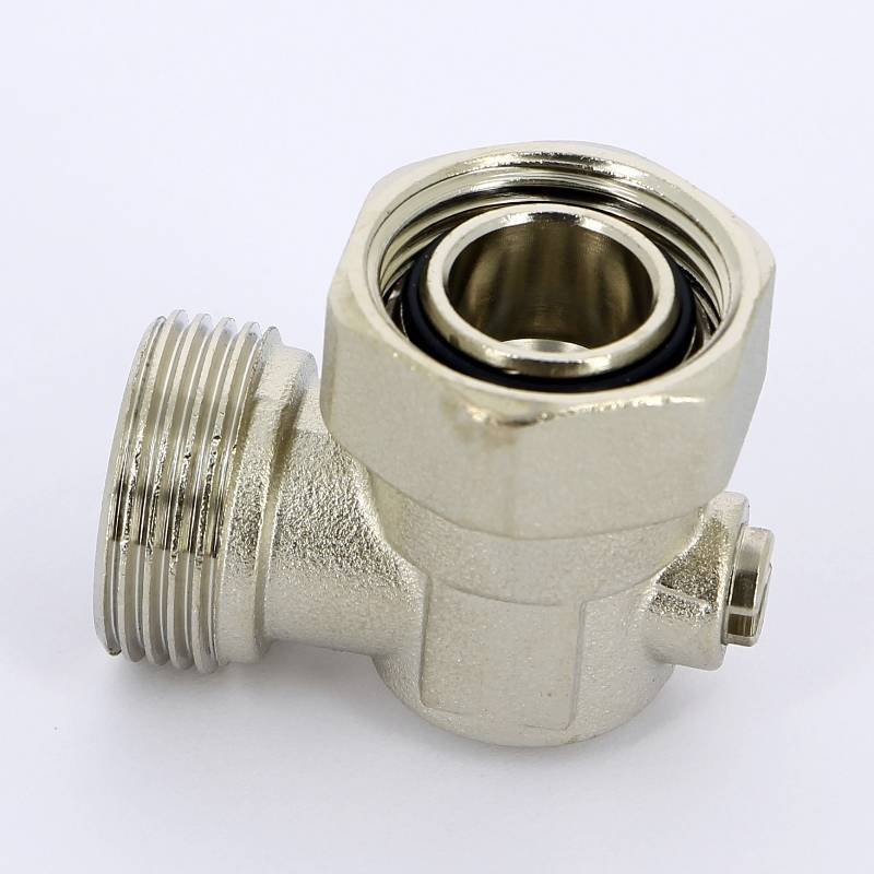 Узел радиаторный угловой Uni-Fitt 3/4 EK x 3/4 EK со встроенным краном 195N3300