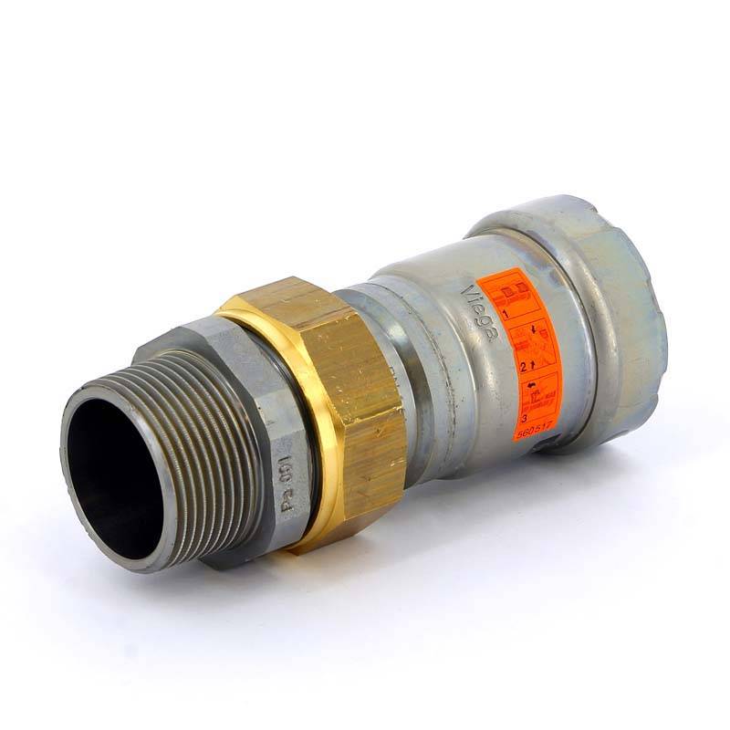 Муфта разъемная Viega Sanpress Inox 35x1 1/4 пресс-НР нержавеющая сталь 438340