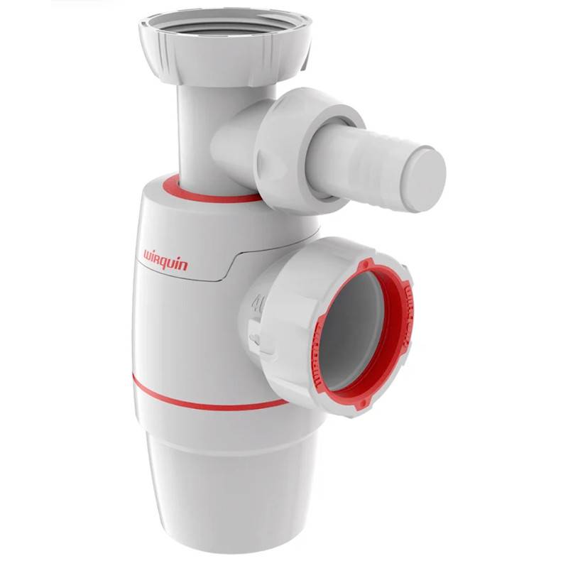 Сифон для мойки Wirquin NEO 1 1/2 x 40 мм с отводом для бытовой техники 30987074