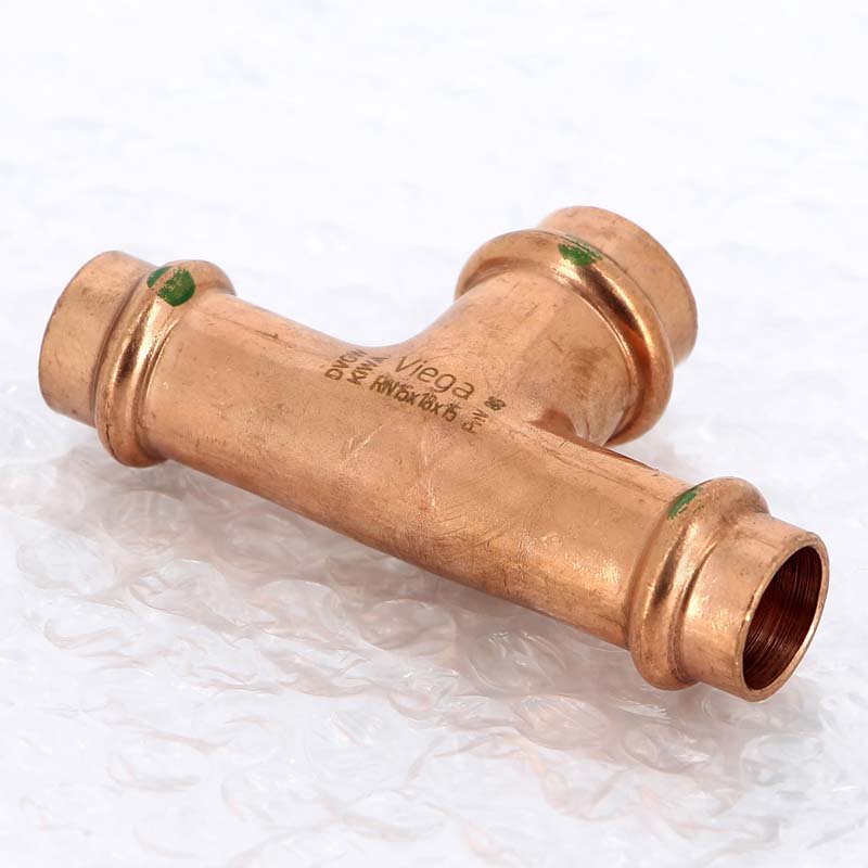 Тройник пресс медный Viega Profipress 15x18x15 мм 322724