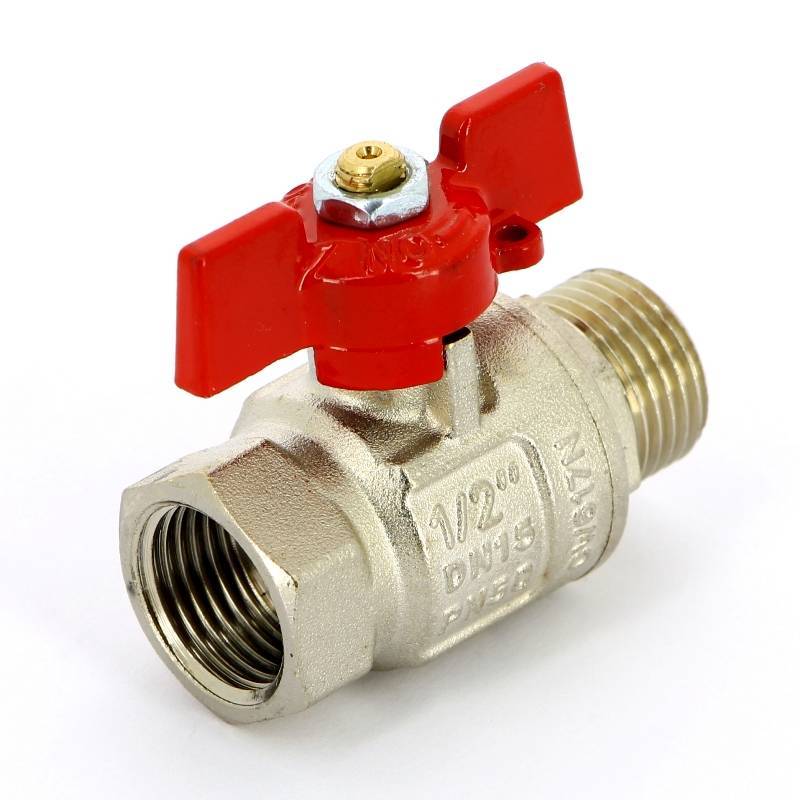 Кран шаровой полнопроходной Uni-Fitt бабочка 1/2 НВ 111T2000