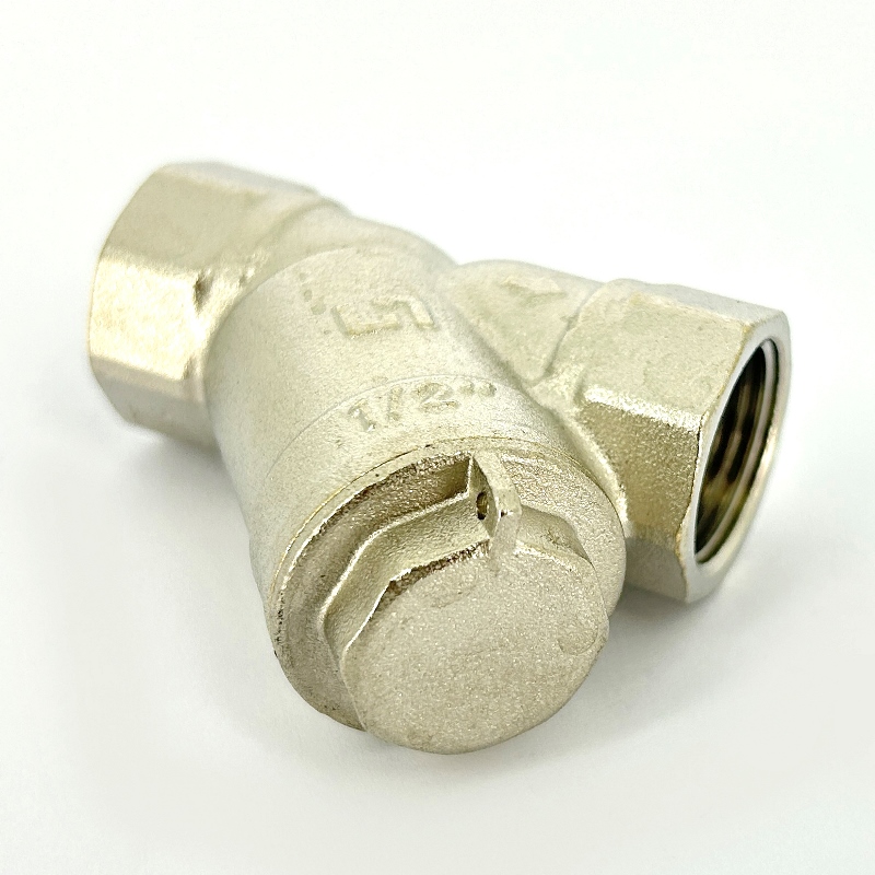 Фильтр косой ВВ 1/2 600 мкм с отверстием для пломбировки, никелированный