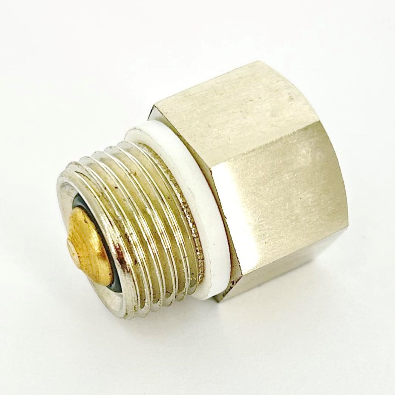 Клапан отсечной для воздухоотводчика ВН 1/4 х 3/8, никелированный